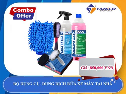 Combo bộ rửa xe máy cơ bản tại nhà