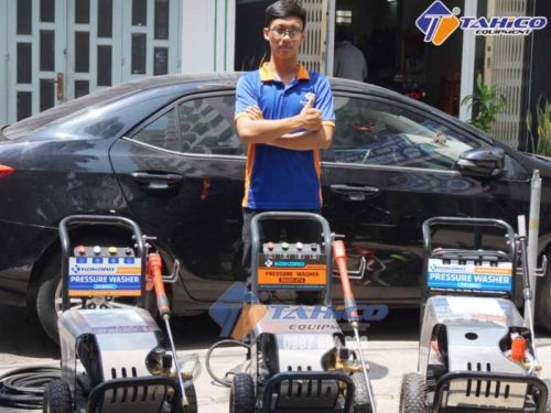 Máy rửa xe cao áp đầu Ý 10hp áp vừa