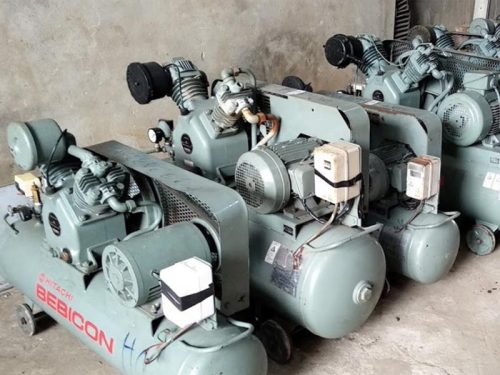 Máy nén khí 5hp nội địa Nhật bãi 260 lít cho cầu nâng 1 trụ