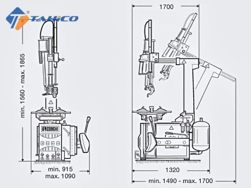 Máy ra vào lốp tự động Corghi A2025LL - Hình ảnh 9