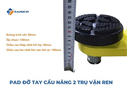 Pad đỡ tay cầu nâng 2 trụ vặn ren đường kính 50mm