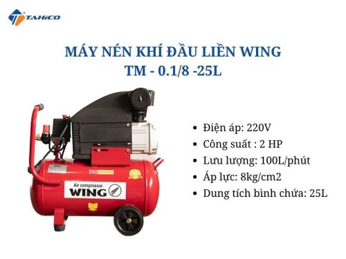 Máy nén khí đầu liền Wing 2hp