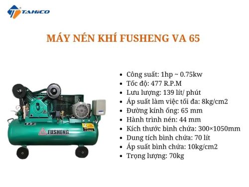 Máy nén khí Fusheng 1HP 70lít VA-65