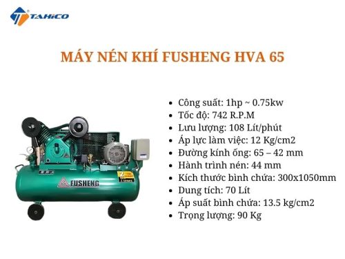 Máy nén khí Fusheng 1HP 70lít HVA-65