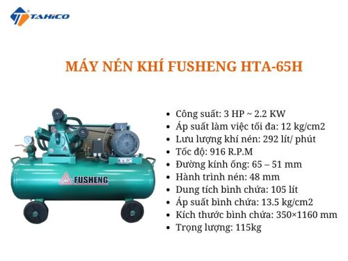 Máy nén khí Fusheng 3HP 105 lít HTA-65H