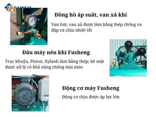 Máy nén khí Fusheng 3HP 105 lít VA-80/ HTA-65H - Hình ảnh 8