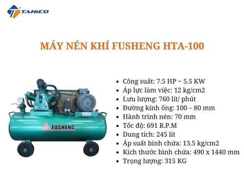 Máy nén khí Fusheng 7.5HP 245 lít HTA-100