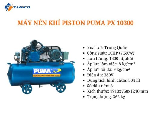 Máy nén khí piston Puma 10hp 8kg/cm²