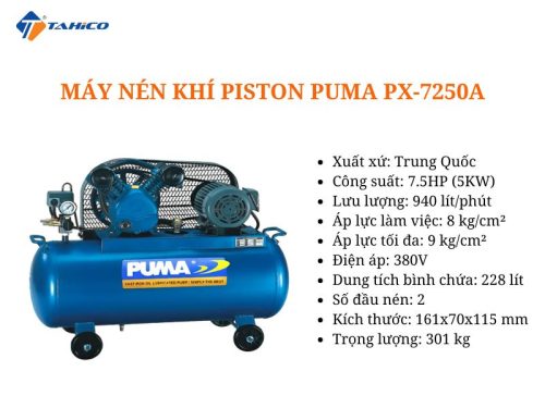 Máy nén khí piston Puma 7.5HP PX-7250A