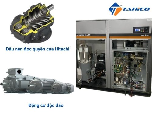 Máy nén khí trục vít ngâm dầu Hitachi OSP-55M5AN2