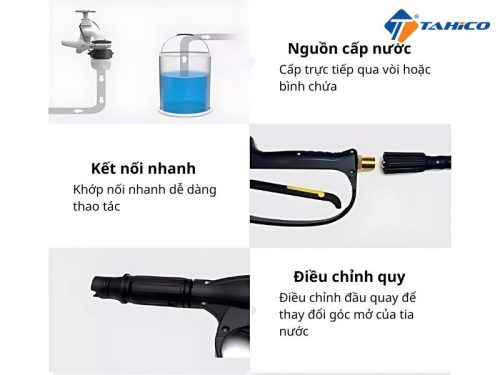 Kết nối trực tiếp vòi và bình chứa