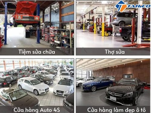 Ứng dụng trong các garage ô tô, bảo dưỡng xe,...