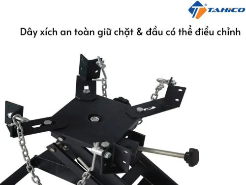 Được trang bị dây xích an toàn - đầu giá đỡ có thể điều chỉnh 