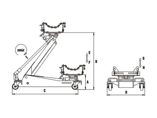 bảng vẽ giá đỡ hộp số Zhongxing loại thấp ZX0104D