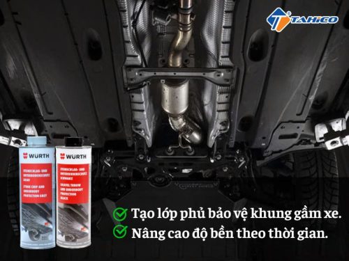 Sơn phủ gầm Wurth Gravel Throw and Underbody Protection 1L | Xám và Đen - Hình ảnh 10