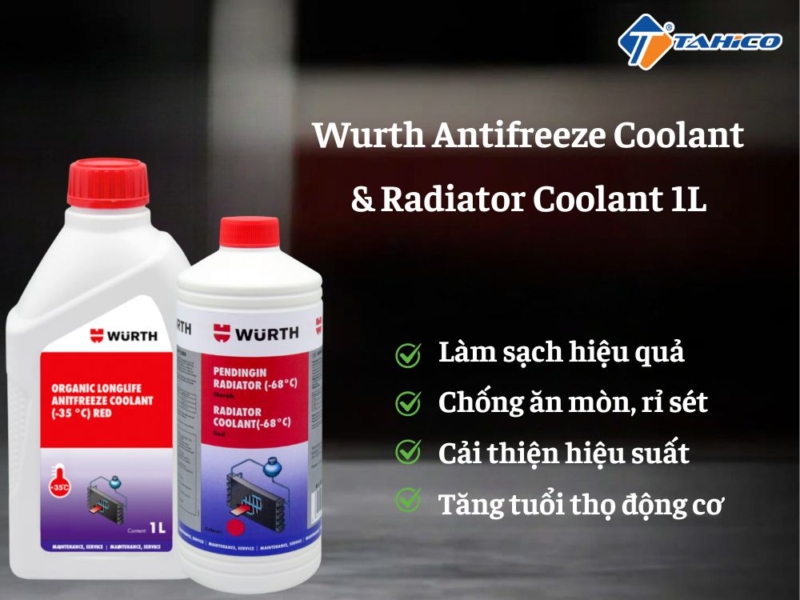 Nước làm mát Wurth Antifreeze Coolant & Radiator Coolant