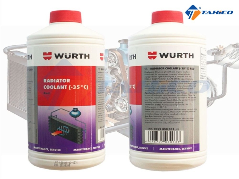 Nước làm mát Wurth Antifreeze Coolant & Radiator Coolant