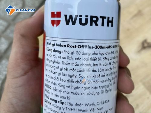 Dầu tẩy rỉ sét Wurth Rust remover Rost-Off Plus - Hình ảnh 4