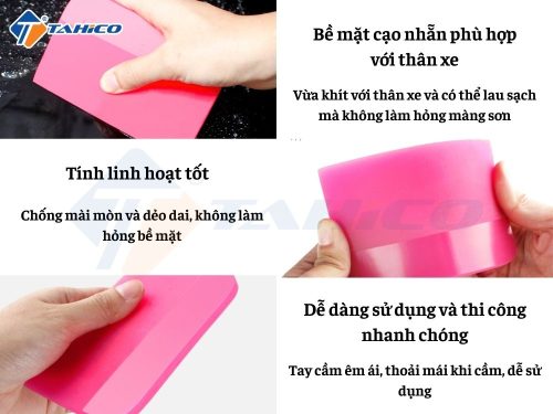 Gạt silicone Wrapping TBDP400 màu hồng cao cấp - Hình ảnh 3