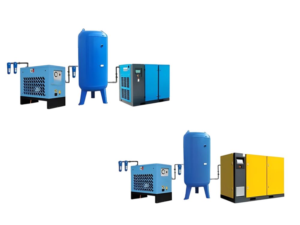 Bộ hệ thống khí nén & trục vít Lucky 75kw/100hp