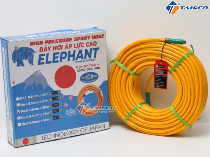 Dây phun áp lực PVC Elephant 8.5mm x 50m - TAHICO