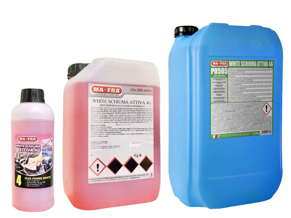 Nước rửa xe có chạm Mafra White Schiuma Attiva 1 Dung dịch rửa xe có chạm Mafra White Schiuma Attiva