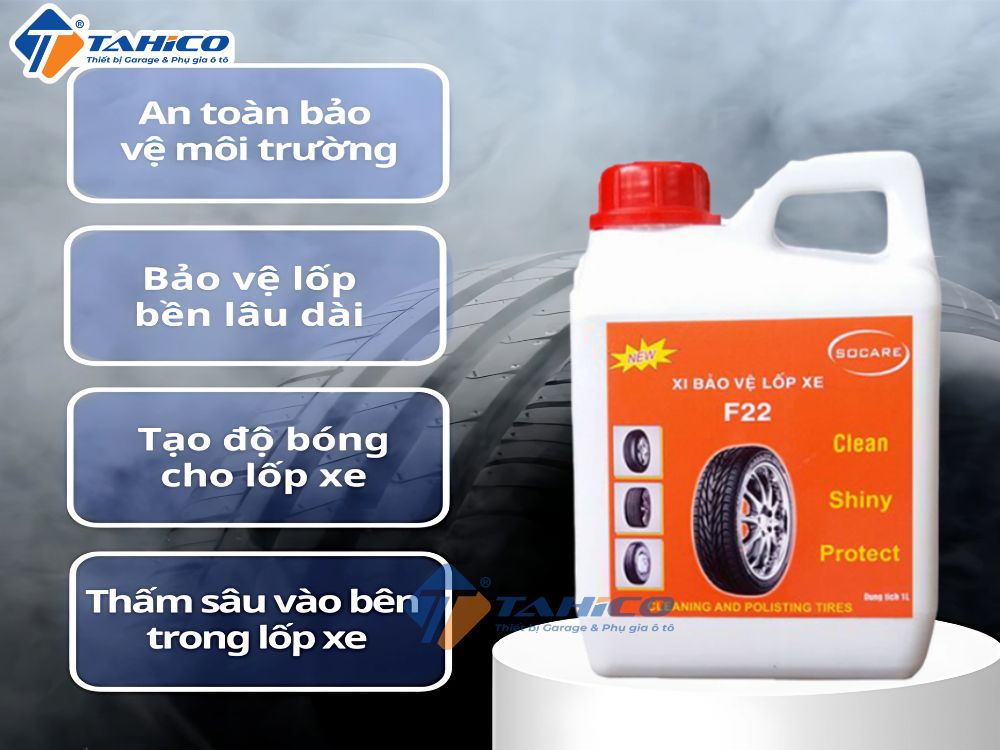 Xi bảo vệ lốp Socare Super Car Tire Protection F22 40 Đặc điểm Socare Super Car Tire Protection F22