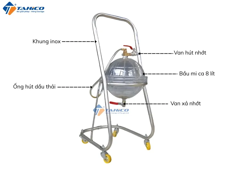 Máy hút nhớt xe máy dùng khí nén 8 lít 14 Máy hút nhớt xe máy dùng khí nén 8 lít