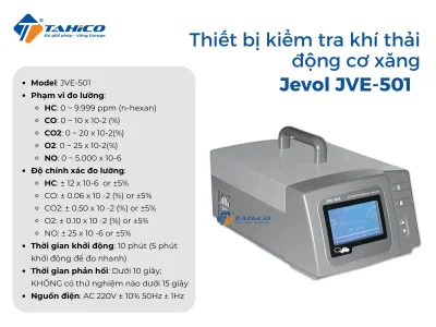 Jevol Inspection Thiết bị kiểm tra khí thải Jevol JVE-501 | Động cơ xăng - TAHICO
