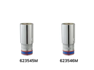 Khẩu tuýp 3/4" Kingtony 623545M | 623546M 6 cạnh, Trắng, Dài 95mm