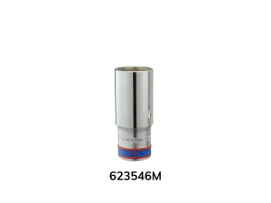Khẩu tuýp 3/4" Kingtony 623545M | 623546M 6 cạnh, Trắng, Dài 95mm 9 Khẩu tuýp 3/4