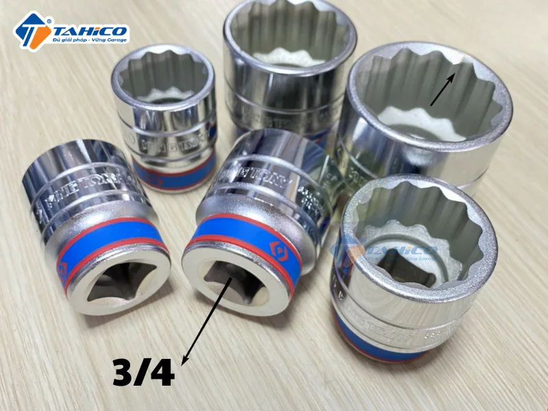 Khẩu tuýp 3/4" Kingtony 633063M - 63mm, 12 cạnh, Trắng, Dài 81mm 15 Khẩu tuýp 3/4" Kingtony 633063M - 63mm, 12 cạnh, Trắng, Dài 81mm