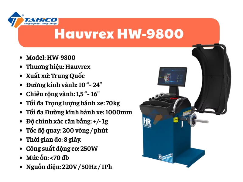 Máy cân mâm Hauvrex HW-9800, HW9801 10-24 inch | Tự động 2 Máy cân mâm Hauvrex HW-9800, HW9810 10-24 inch | Tự động