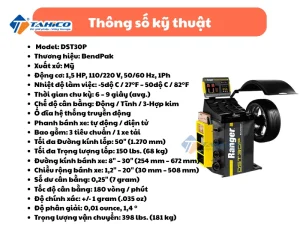 Thiết bị cân bằng động Bendpak DST30P 8-30 inch | Xe ô tô