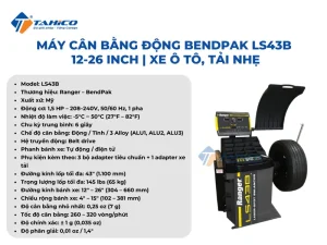 Máy cân bằng động Bendpak LS43B 12-26 inch | Xe ô tô, tải nhẹ