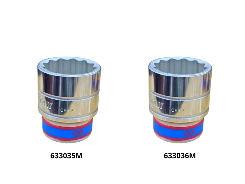 Hình ảnh sản phẩm Khẩu tuýp 3/4" Kingtony 633035M/633036M 12 cạnh, Trắng, Dài 58mm | 35mm 36mm