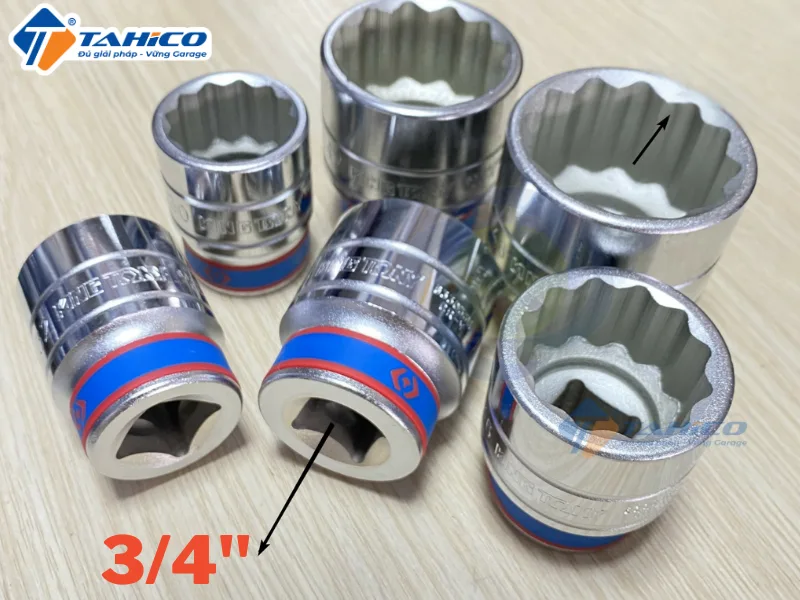 Khẩu tuýp 3/4" Kingtony 633041M/Kingtony 633042M 12 cạnh, Trắng, Dài 64mm | 41mm 42mm 58 Hình ảnh sản phẩm Khẩu tuýp 3/4" Kingtony 633041M/Kingtony 633042M 12 cạnh, Trắng, Dài 64mm | 41mm 42mm