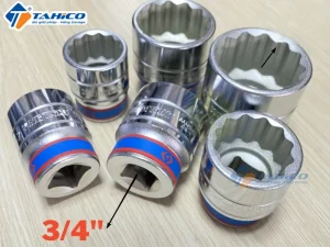 Khẩu tuýp 3/4" Kingtony 633038M - 38mm, 12 cạnh, Trắng, Dài 60mm 9 Hình ảnh sản phẩm Khẩu tuýp 3/4
