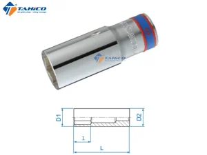 Hình ảnh sản phẩm Khẩu tuýp 3/4 inch Kingtony 6 cạnh, Trắng, Dài 90mm