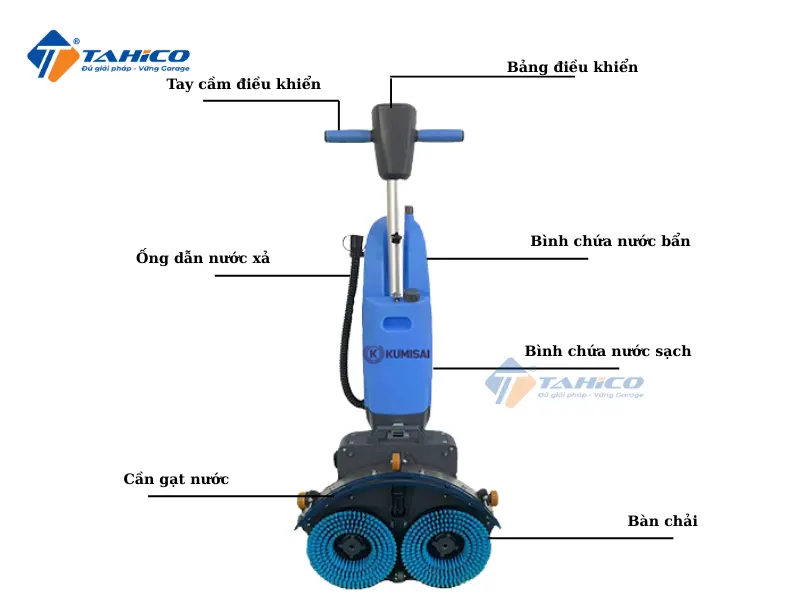 Máy chà sàn liên hợp Kumisai KMS-E22 (Ắc Quy) 160Wx2 | Mini 19 Máy chà sàn liên hợp Kumisai KMS-E22 (Ắc Quy) | Mini