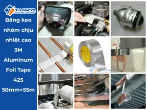 Băng keo nhôm chịu nhiệt cao 3M Aluminum Foil Tape 425 50mm×55m 12 Băng keo nhôm chịu nhiệt cao 3M Aluminum Foil Tape 425 50mm×55m
