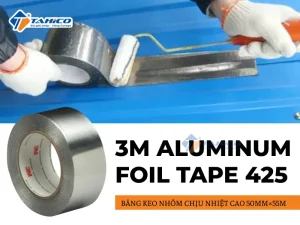 Băng keo nhôm chịu nhiệt cao 3M Aluminum Foil Tape 425 50mm×55m 14 Băng keo nhôm chịu nhiệt cao 3M Aluminum Foil Tape 425 50mm×55m