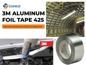 Băng keo nhôm chịu nhiệt cao 3M Aluminum Foil Tape 425 50mm×55m 15 Băng keo nhôm chịu nhiệt cao 3M Aluminum Foil Tape 425 50mm×55m