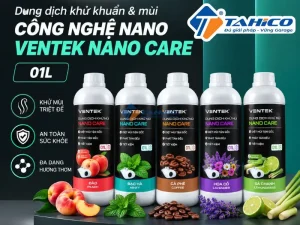 Dung dịch khử khuẩn và mùi Nano Ventek NanoCare 1L 9 Dung dịch khử khuẩn và mùi Nano Ventek NanoCare 1L