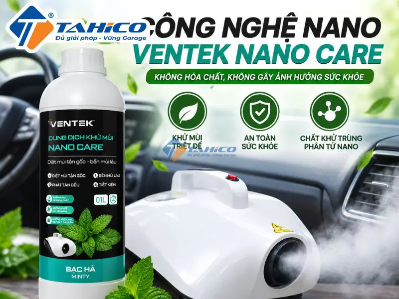 Dung dịch khử khuẩn và mùi Nano Ventek NanoCare 1L 43 Dung dịch khử khuẩn và mùi Nano Ventek NanoCare 1L