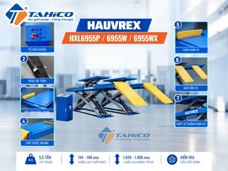 Cầu nâng cắt kéo Hauvrex HXL6955P/HXL6955W/HXL6955WX 37 Hình ảnh các chi tiết của sản phẩm Cầu nâng cắt kéo Hauvrex HXL6955P/HXL6955W/HXL6955WX