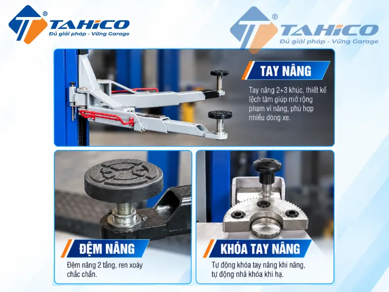 Cầu nâng 2 trụ cáp dưới Hauvrex HTL2440C 16 Hình ảnh các chi tiết sản phẩm Cầu nâng 2 trụ cáp dưới Hauvrex HTL2440C.