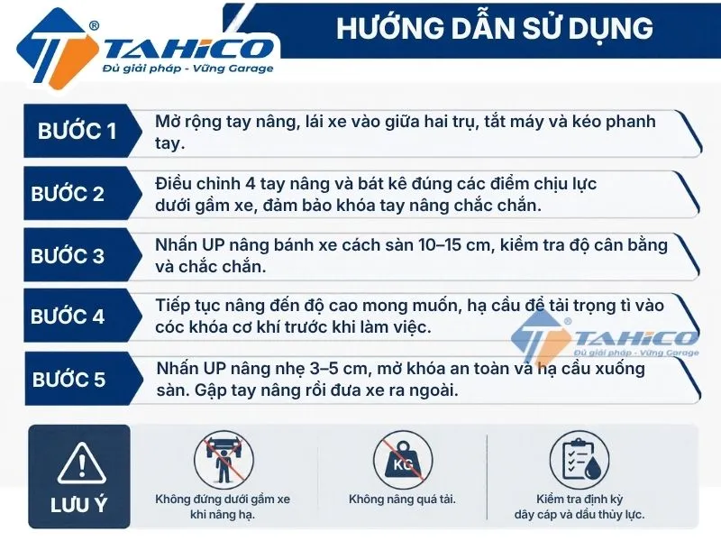 Cầu nâng 2 trụ cáp trên Hauvrex HTL3440RD 15 Hướng dẫn sử dụng của sản phẩm Cầu nâng 2 trụ cáp trên Hauvrex HTL3440RD.