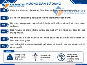 Cầu nâng 4 trụ Hauvrex HFL4045(E)/HFL4055(E) 11 Hướng dẫn sử dụng sản phẩm Cầu nâng 4 trụ Hauvrex HFL4045(E)/HFL4055(E).