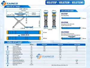 Cầu nâng cắt kéo Hauvrex HXL6755P/HXL6755W/HXL6755WX 9 hxl6755p hxl6755w hxl6755wx 4